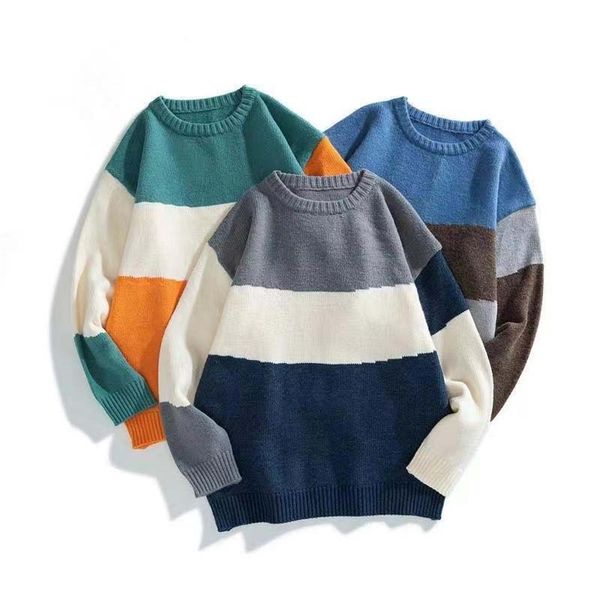 Maglioni da uomo Maglione giapponese Maschile Versione coreana di tendenza pigra allentata Studente Coppia Maglione Giacca Autunno e inverno Filo spesso da indossare 220914