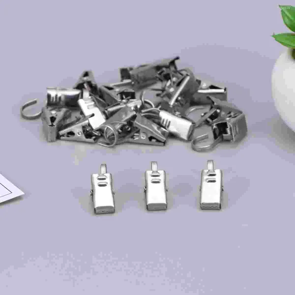 Tenda 20PCS Clip in acciaio inossidabile Morsetti per doccia per impieghi gravosi con gancio per luci da festa Gancio per filo metallico Pos