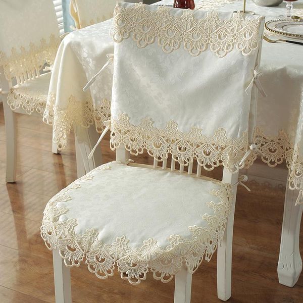 Travesseiro branco cadeira de cadeira de renda sem deslizamento banco de tapete stool s conjunto de protetores gerais