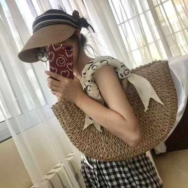 Akşam çantası kadın çanta odunsu tote alışveriş çanta çanta hasır dokuma hobo moda keten büyük plaj saman çantaları lüks tasarımcı seyahat