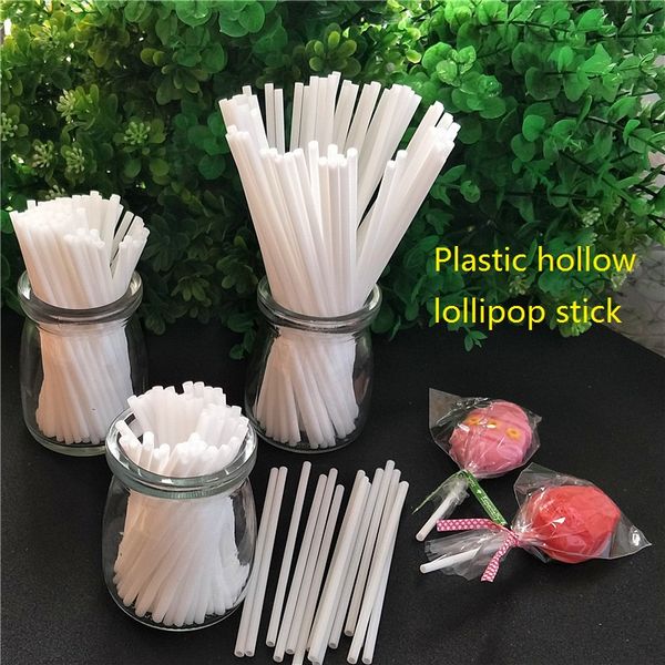Rod de plástico Hollop Lollipop Sticks Ferramentas de cozinha Lollipops para auto-fabricação barra de chocolate Diy T9I002077