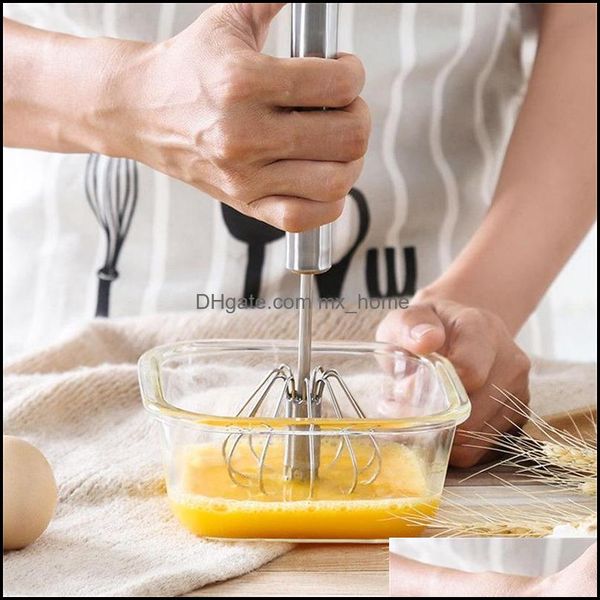 Utensili per uova Mixer Frullino per le uova Manuale Sbattitore automatico in acciaio inossidabile Frullatore a immersione Crema per mescolare Utensili da cucina Drop Delivery 2021 Hom Dhchd