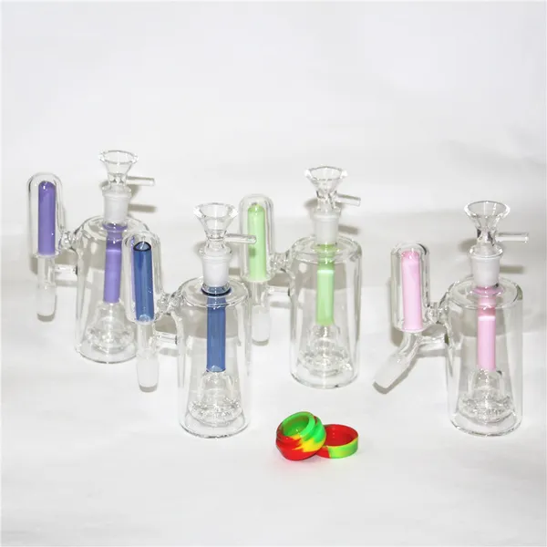 Hookahs 18mm apanhador de cinzas de cinzas de vidro de vidro de glas de vidro em linha de vidro em linha 18 mm ângulo reto de 14 mm bongos