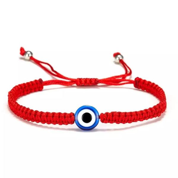 Braccialetto di corda rossa intrecciata a mano turco per donna uomo amicizia gioielli ciondolo filo fortunato regali regolabili