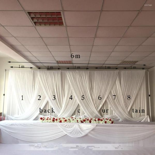 Decorazione per feste Idea di forniture per matrimoni di lusso Tende da parete Tende per tende Banchetto Swag Sfondo 10 20ft