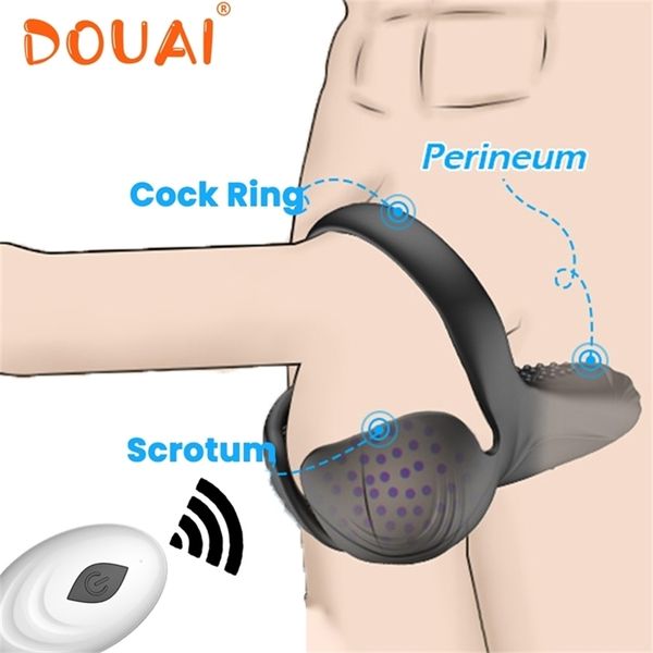 Cockrings Sexy Toys Cockring for Men Testicle Massager Vibrator Penis Cock Ring On for Man Atraso Ejaculação Penisring Toys Sexis for Men 18 220914