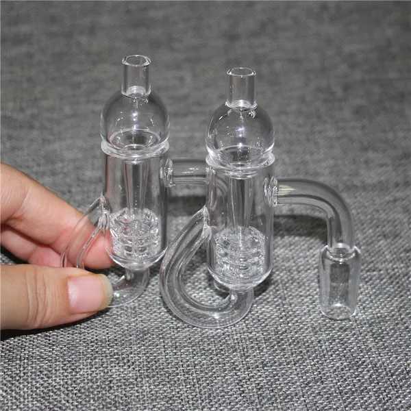 Smoking Diamond knot Loop Recycler Banger dab Nail con inserto per ingranaggi Carb Cap Quartz Banger Nails 10mm 14mm Maschio Femmina per piattaforma petrolifera vetro frassino cacther