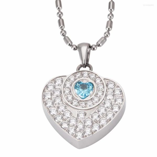 Подвесные ожерелья Wollet Jewelry Lava Каменная негативная ионная нержавеющая сталь Колье для женщин CZ Health Healing Energy Blue