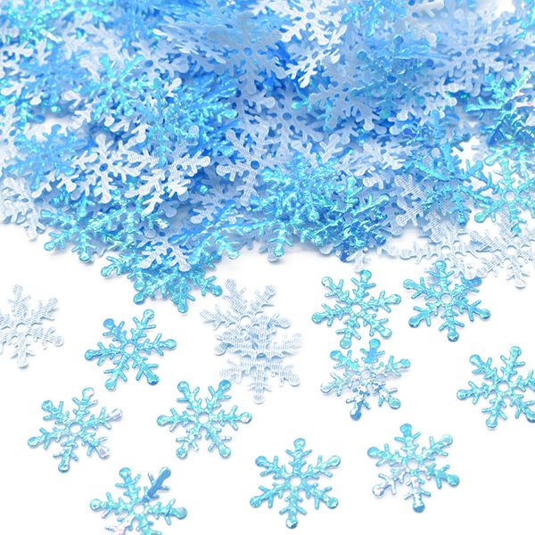 Decorações de Natal 300pcs 2cm Snowflakes Confetti Artificial Snow Xmas Tree Ornaments for Home Party Wedding Year Decor 220914