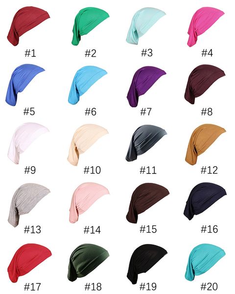 Cappello da collo perimetrale arabo da donna in cotone mercerizzato ad alta elasticità da 10 pezzi