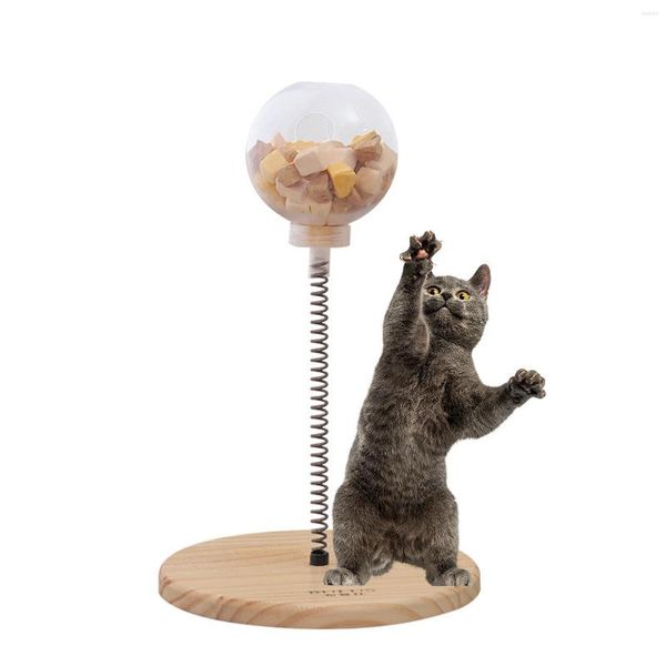 Brinquedos de gato Trelas Dispensador Towring True Balls Kitten Spring Ball Put