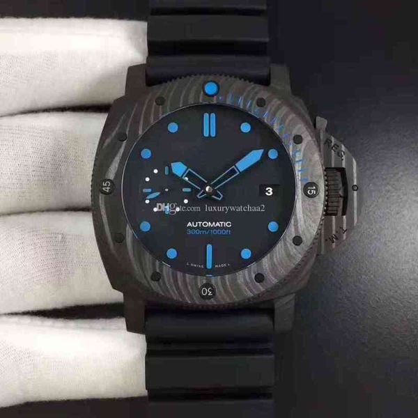 Роскошные мужские часы высокого качества Pam00983 Погружные светящиеся военные часы Автоматические механические спортивные спортивные наручные часы специального выпуска