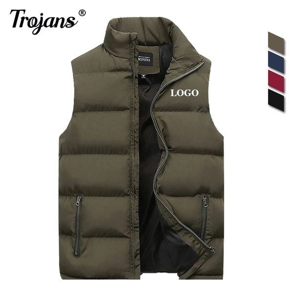 Herrenwesten Benutzerdefinierte Männer Jacke Winter Frauen Weste Daunen Baumwolle ärmellose Jacke Weste Mans Warm Mantel ärmellose warme Liner männliche Gilet 220915