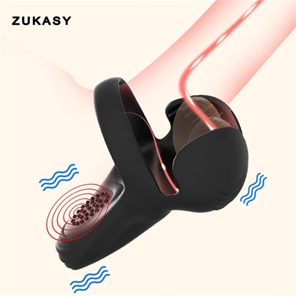 Ockrings massager вибратор вибратор пенис пенис кольцо для мужчины задержать эякуляцию секс -игрушки для мужчин Пенис стимулятор мошонки 220914