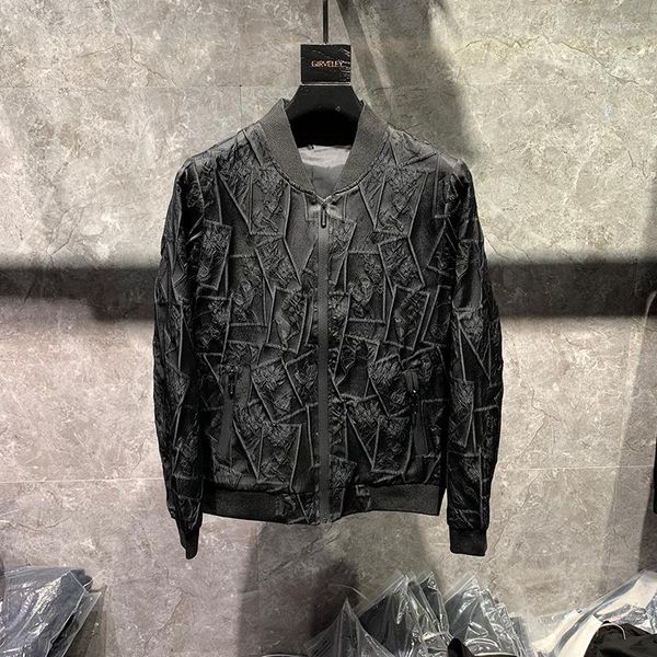 Giacche da uomo Vera giacca da uomo di lusso nera in rilievo/giacca da smoking modello moda/causale