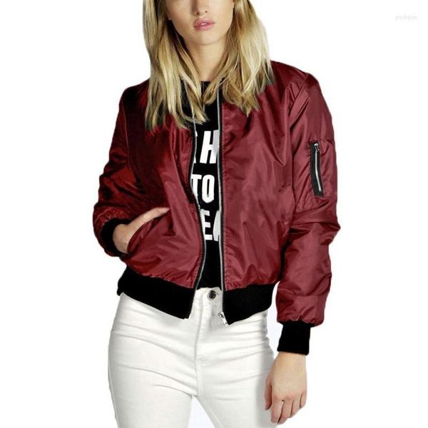 Jackets femininos de casacos de inverno e mulheres 2022 Jaqueta do Exército Vintage zíper para cima Plus Size Casual Outwear Roupas Mulheres Vermelhas