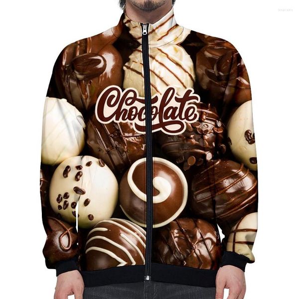 Giacche da uomo Giacca manica lunga Cioccolato Cappotti Cappotti Felpe Uomo Donna Runing Sport Autunno Inverno Cerniera Jaqueta Masculina