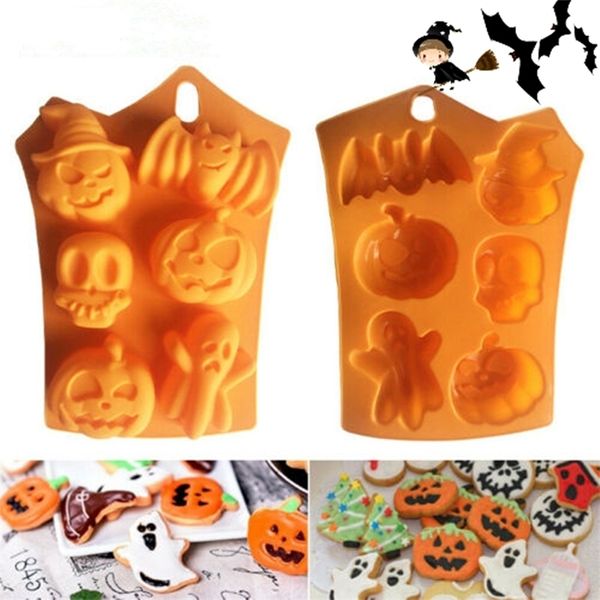 Altri articoli per feste per eventi Decorazione di Halloween Stampo per sapone per torta in silicone 6 cavità Zucca Fantasma a forma di pipistrello Biscotti Stampi per cioccolato Strumenti per la cottura di torte fai-da-te 220914