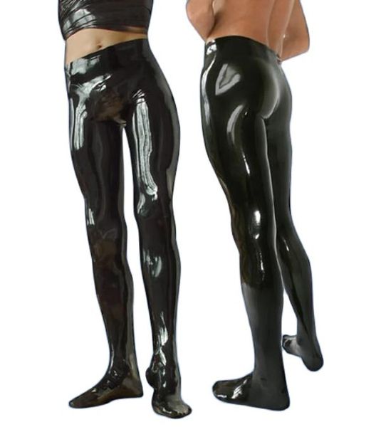 Trajes de gato da moda PVC Couro Faux Sexy Leggings de cor preta sexy com calças de pés podem ser personalizadas