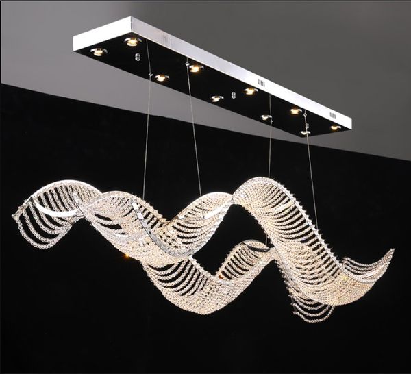 Top Luxus Moderne Kristall Kronleuchter Für Esszimmer Chrom Kreative Design Led Lampe Große Küche Insel Hängen Beleuchtung Leuchte