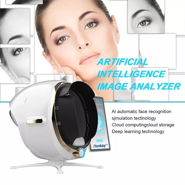 Система диагностики кожи Профессиональный цифровой магический 3D -анализатор кожи сканер Сканер Анализ лица Машина AI Intelligent Image Instrument