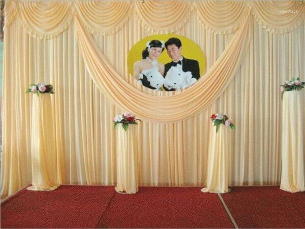 Party-Dekoration, kostenloser DHL, 3 x 6 m, Hochzeitsgirlanden, Vorhänge, Hintergrund, Feier, Satin-Vorhang, Drapierung, Deckenhintergrund