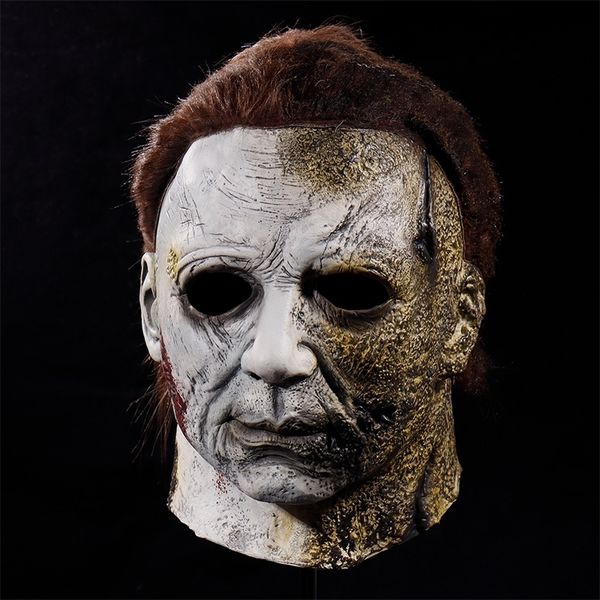 Máscaras de festa Horror Michael Myers Halloween End Killer Mask Cosplay Cosplay Demon Latex Helmet Carnival Masquerade Fantas