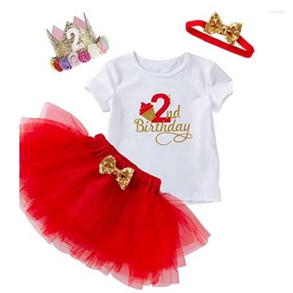 Vestidos de garotas roupas de aniversário de 2 anos vestido de bebê fofo rosa tutu roupas de bolo infantil meninas batismo com coroa