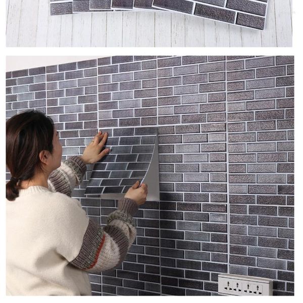 Papéis de parede 30x30cm 3d adesivo auto adesivo adesivo de parede decoração de casa decoração de cozinha de cozinha papel de parede de banheiro à prova d'água à prova d'água