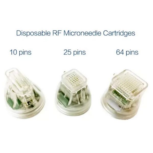 Attrezzatura sottile portatile Sostituzione monouso Testina d'oro Punte della cartuccia dell'ago micro Macchina RF frazionata Microneedling Cura della pelle Rimozione delle rughe di bellezza