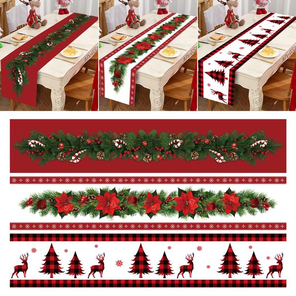 Decorações de Natal Mesa Decoração do corredor para toalhas de mesa em casa Navidad Noel Kerst Xmas Gifts Ano 2023 natal 220914