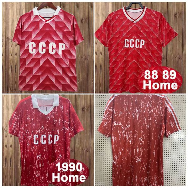 1987 1988 Sovyetler Birliği Retro Belanov Futbol Jersey 1990 Blokhin Home Klasik Vintage Futbol Gömlek Kısa Kollu