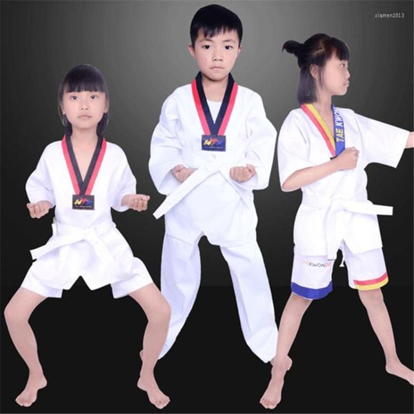 Ethnische Kleidung für Kinder, Taekwondo-Wettkampf, Übung, Bühnenauftritt, traditionelles chinesisches Tai Chi, Wushu-Uniform, Oberteil, Hose