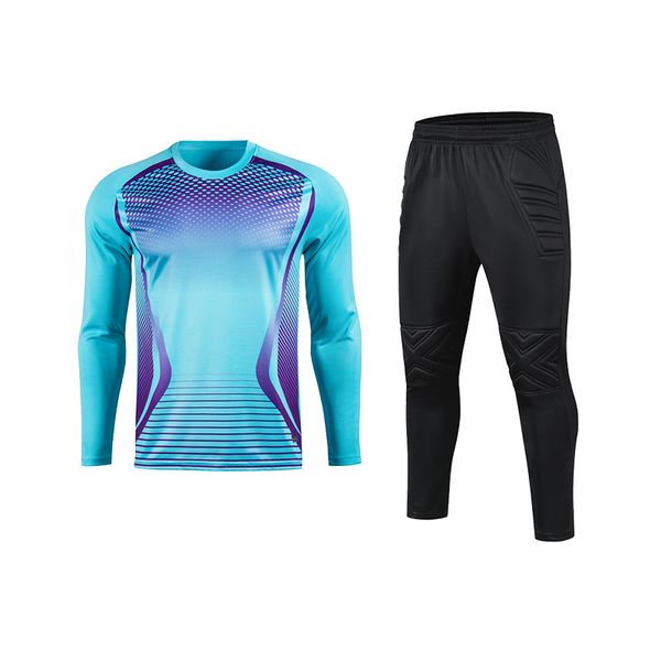 Fatos de treino masculino esportes futebol goleiro uniformes masculino goleiro ternos de treinamento adulto futebol calças compridas shorts conjuntos doork236j