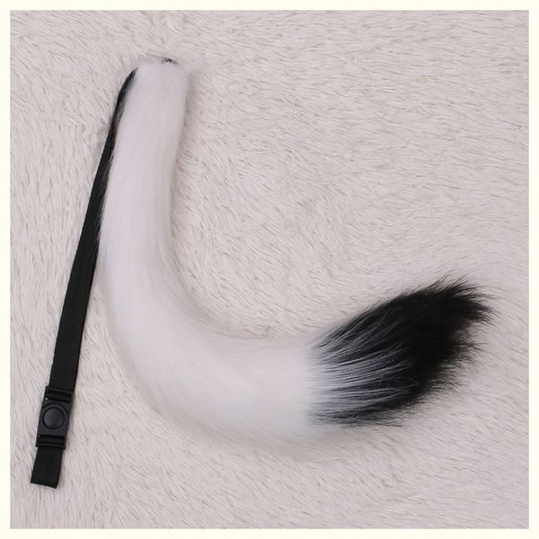 Decoração de festa 60cm Halloween Animal Black Red Cat Tails Props Play Play Birthday Party Strap Ajusta Cosplay Cosplay 220915