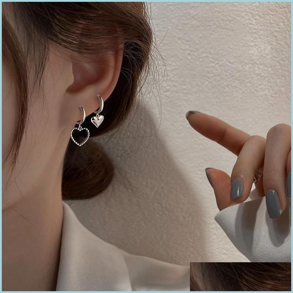 Ear Cuff Fashion Hoop Earring Asimmetry Heart Cuff Charm Orecchini a bottone per le donne Ragazze Ear Clip Accessori per gioielli da festa 2 2Fd H1 D Dhq4R