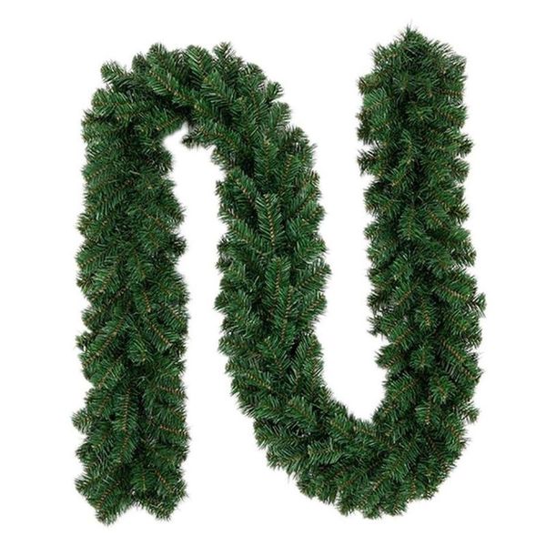 Decorações de Natal Garland artificial Decorativa de PVC Greathery Wreath Pendant Green Ornamentos para a decoração do jardim de festa de casamento 220914