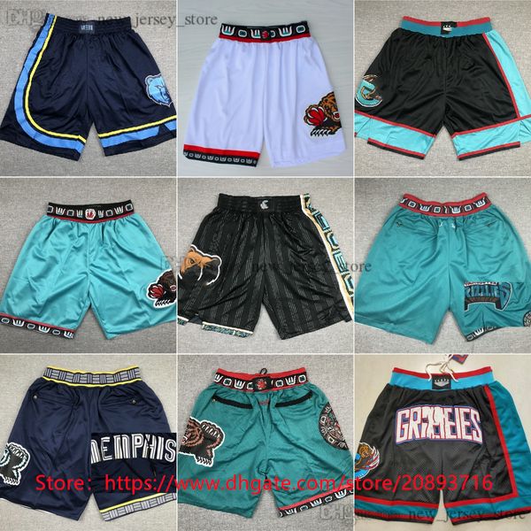 New Basketball Morant Shorts Just Don Team Pocket Hip Pop Pant com bolsos com zíper de zíper Bane Brooks Adams Jackson Clarke Williams Short