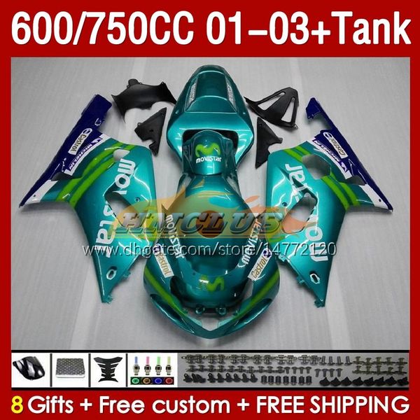 OEM Lavings Tank для Suzuki GSXR600 750CC GSXR-750 K1 2001-03 152NO.29 600CC GSXR 600 750 CC GSXR750 01 02 03 GSXR-600 2001 2002 2003