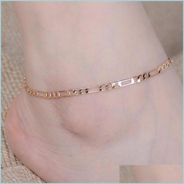 Tornozinhos de jóias européias e americanas Moda de jóias de comércio externo Versátil cadeia de metal damas Anklet 522 Drop Delivery 2021 DHSELLER DHLXT