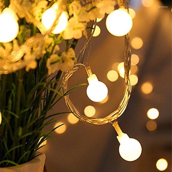 Strings 1,5m 10 led Garland Ball Lights Lights Lights Impermenst Christmas Tree Wedding Home Decoração Interior Bateria S5