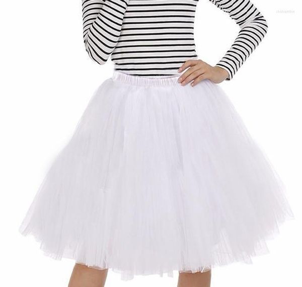 Röcke Damen A-Linie Retro Petticoat Krinoline 6 Lagen Swing Ballkleid Midi UnterrockRöcke