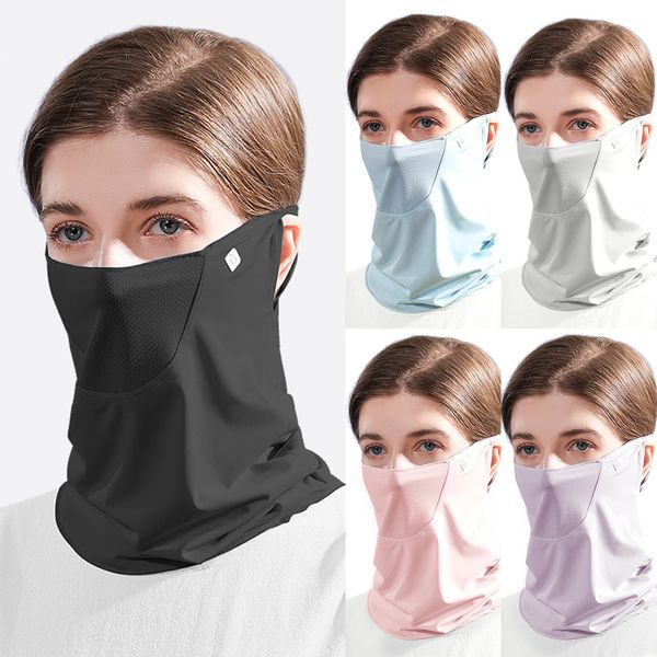 Cadılar Bayramı Yarım Yüz Maskesi Suncreen Yüz Kapağı Yaz Motosiklet Yüz Azma Bisiklet Binicilik Earloop Boyun Gaiter Açık Hava Sporları İçin Toz Güneş Işığı UV Koruma