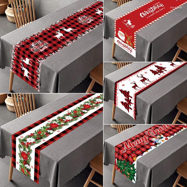 Weihnachtsdekorationen Tischläufer Frohe Dekoration für Home Tischdecke Cover Weihnachts -Ornament Navidad Noel Geschenke Jahr Party 2023