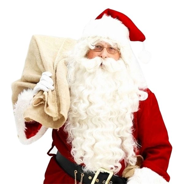 Traje de tema Natal Papai Noel Wig barba Conjunto de barba Adulto Droga de fantasia Drop Sett28 220915