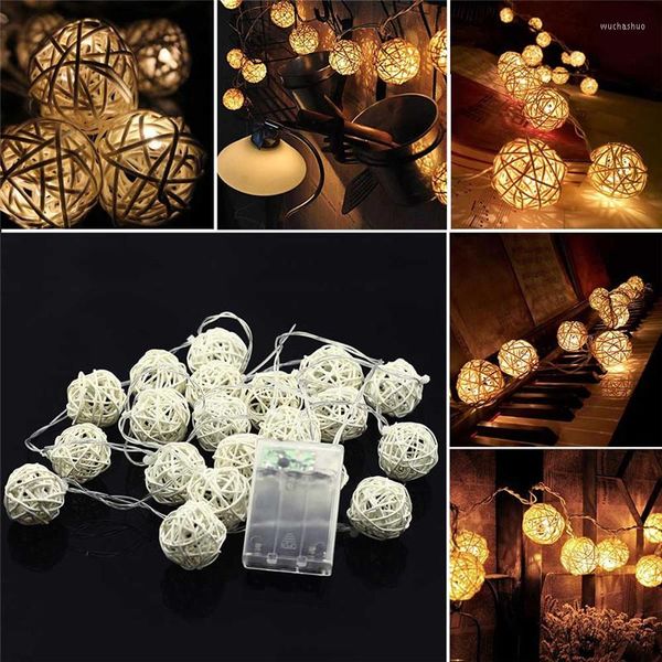 Stringhe Moda 20 LED Festoon Light Party Ball String Lamp Ghirlanda Fata Luci Natale Matrimonio Ciondolo Giardino Decorazione esterna S5