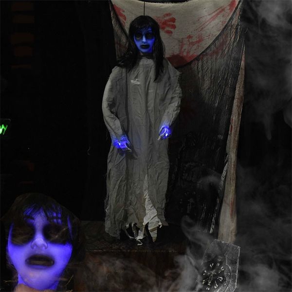 Party -Dekoration Halloween Requisiten Bar Haunted House Escape Szene Layout -Dekoration Brabbänder Charme Hexen Horror Ghost Call Voice Control 220915