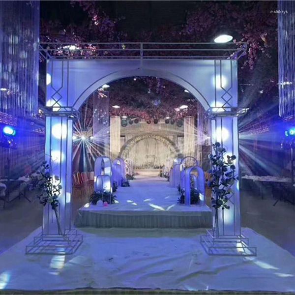 Partida decoração de casamento arco sun prate cenário lron arte por porta de cristal adereços de adereços de adereços