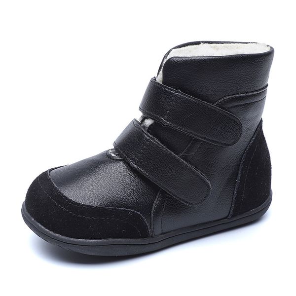 Stiefel Geanuine Leder Baby Boy Winter Schnee warme Lammwolle Pelz Kinder Schuhe Mädchen Kinder Knöchel 220915