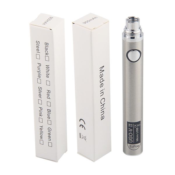 510 UGO V Vape Pil Evod UGO-VII Ego Buharlaştırıcı Kalem Mikro USB Şarj Cihazı ECIG 650mAH 900mAh Piller Vapes ECIGS Çin Doğrudan Toptan